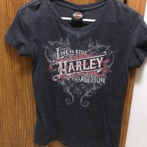 Grey Harley Davidson tee